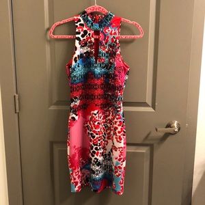 bebe Leopard Print Bodycon dress